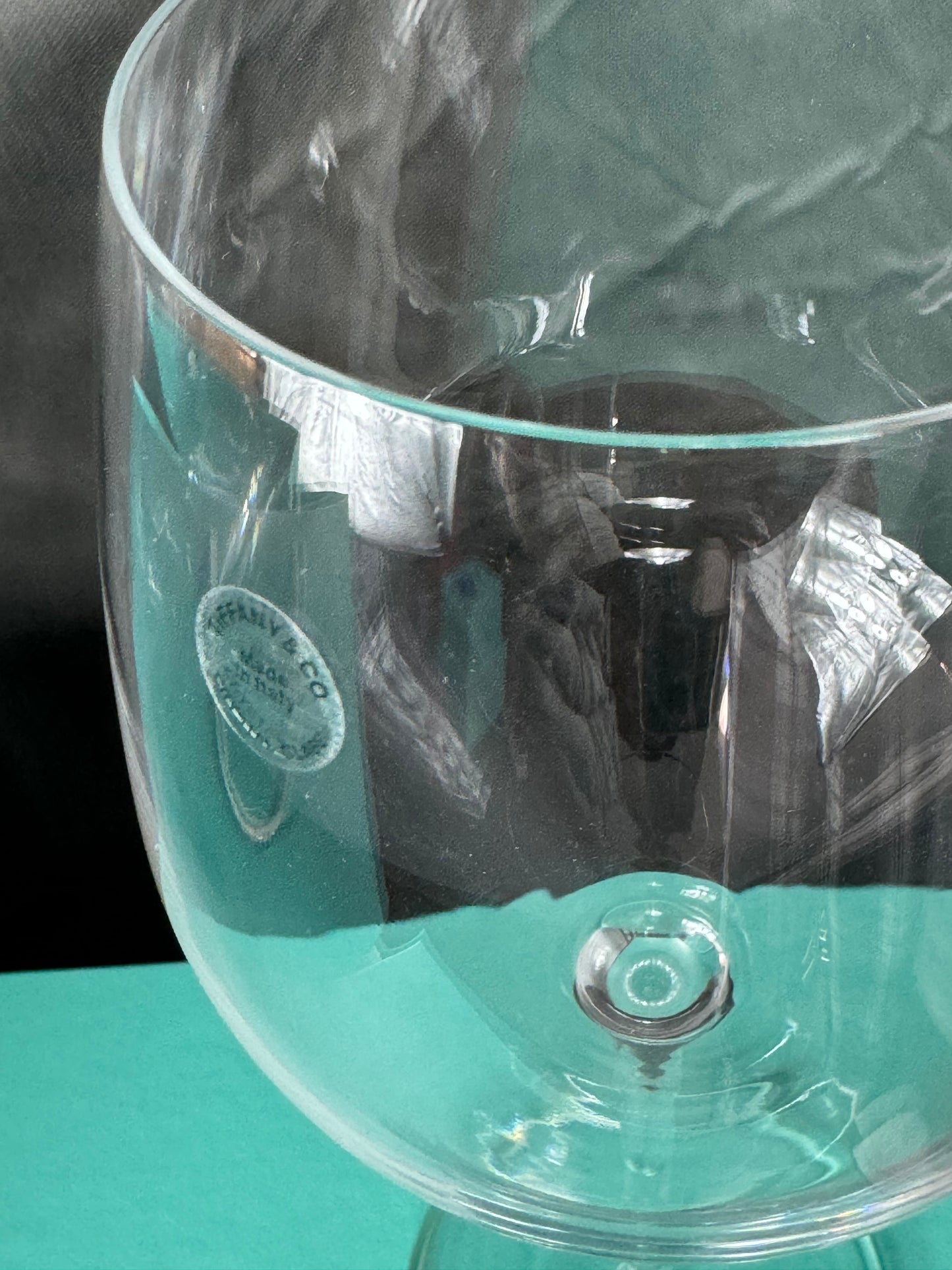 Tiffany Wine Crystal Glasses, Set of Two