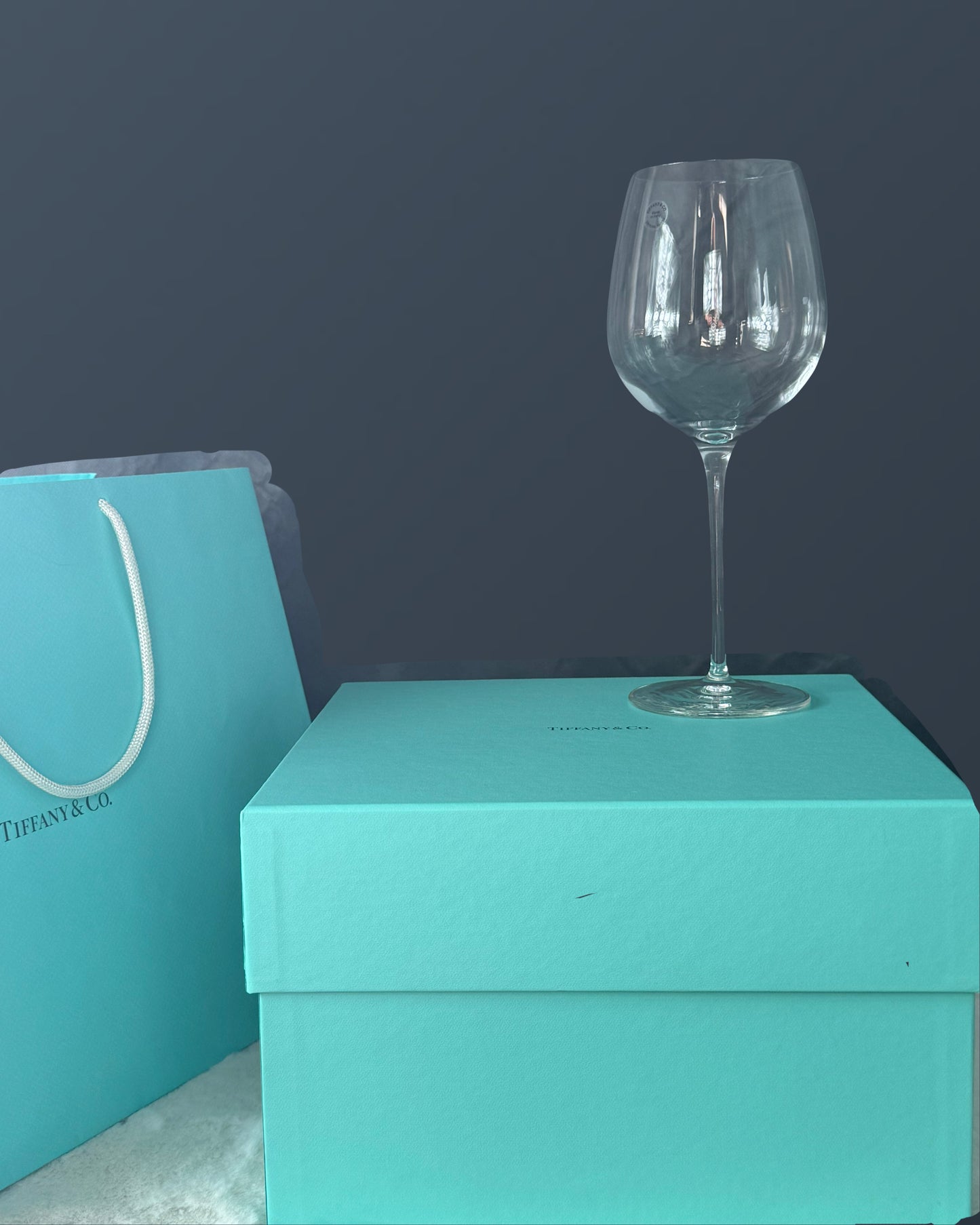 Tiffany Wine Crystal Glasses, Set of Two